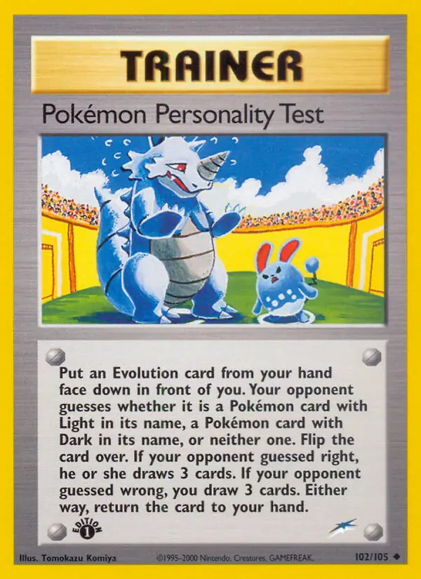 102/105 Pokémon Personality Test N4 Uncommon