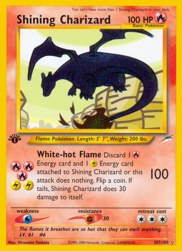 107/105 Shining Charizard N4 Shining Holo