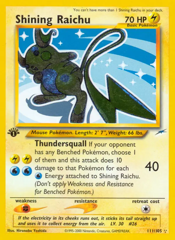 111/105 Shining Raichu N4 Shining Holo