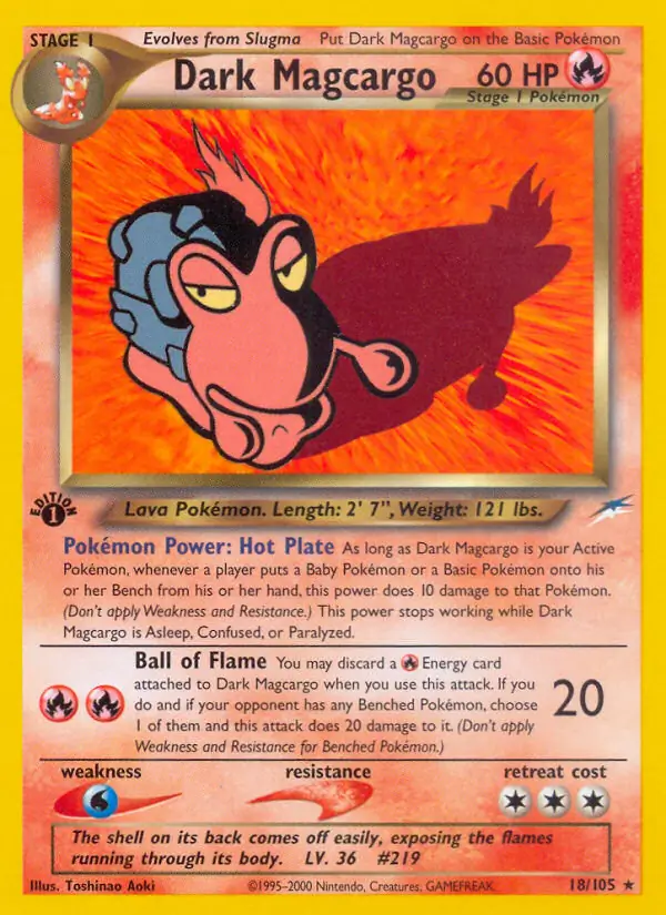 18/105 Dark Magcargo N4 Rare