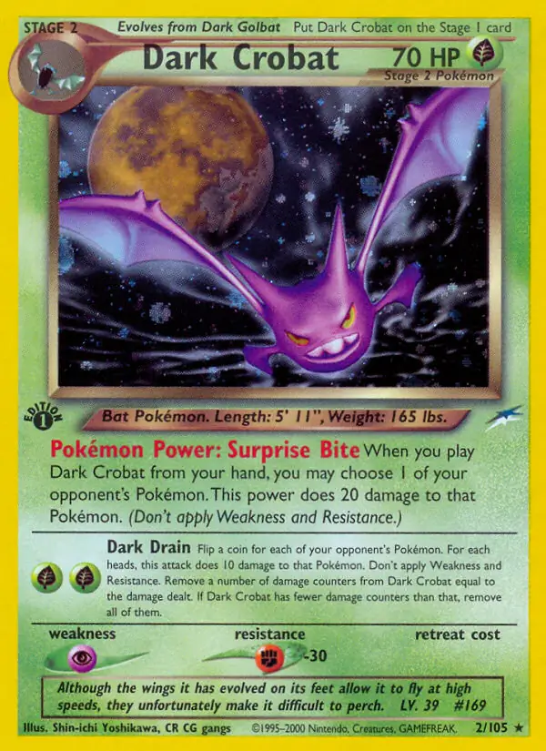 2/105 Dark Crobat N4 Rare Holo