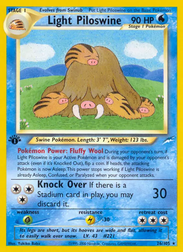 26/105 Light Piloswine N4 Rare