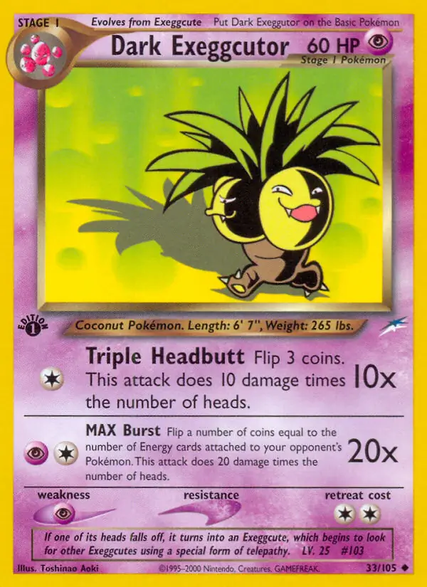 33/105 Dark Exeggutor N4 Uncommon