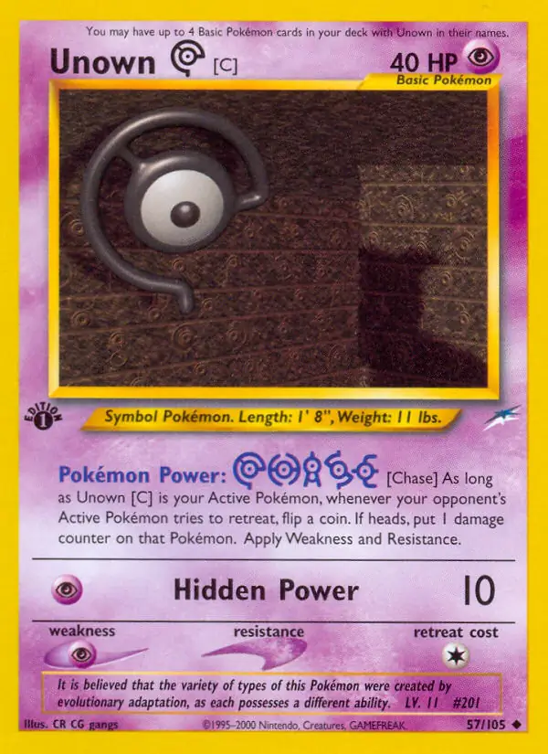 57/105 Unown C N4 Uncommon