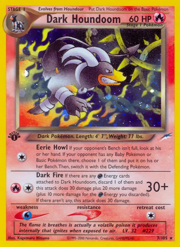 7/105 Dark Houndoom N4 Rare Holo