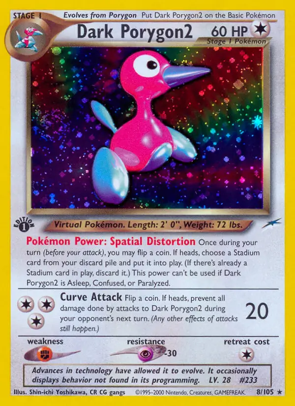 8/105 Dark Porygon2 N4 Rare Holo