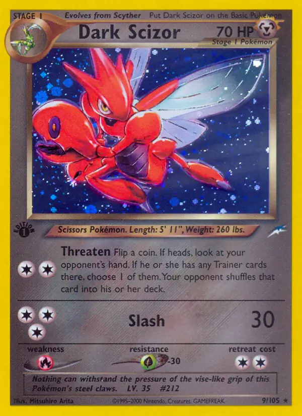 9/105 Dark Scizor N4 Rare Holo