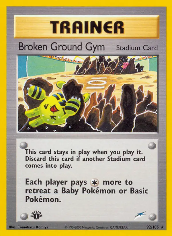 92/105 Broken Ground Gym N4 Rare