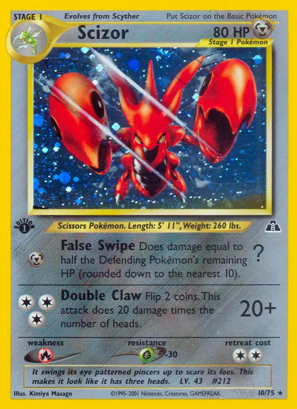 10/75 Scizor N2 Rare Holo