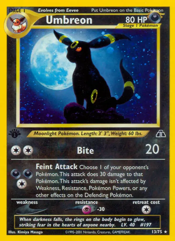 13/75 Umbreon N2 Rare Holo