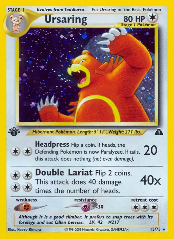 15/75 Ursaring N2 Rare Holo