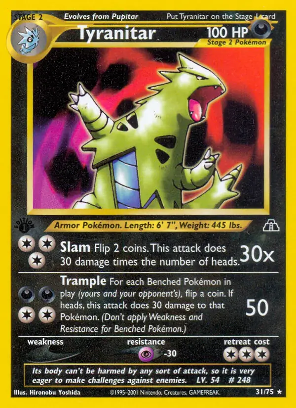 31/75 Tyranitar N2 Rare