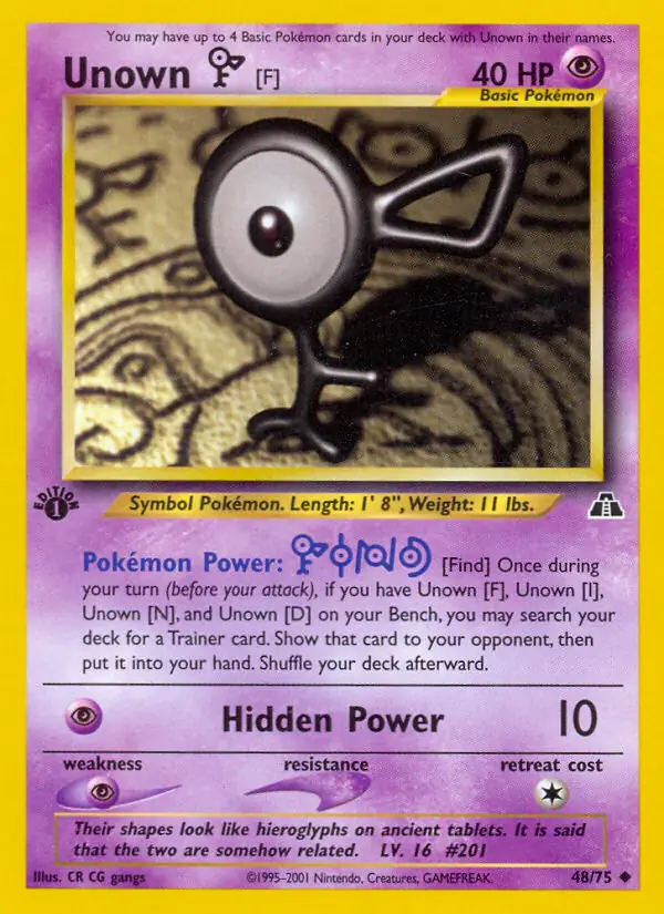 48/75 Unown F N2 Uncommon