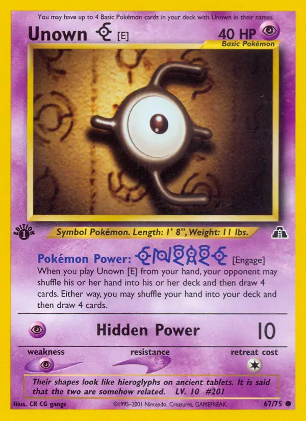 67/75 Unown E N2 Common