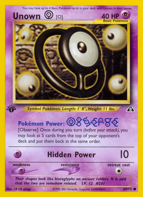 69/75 Unown O N2 Common