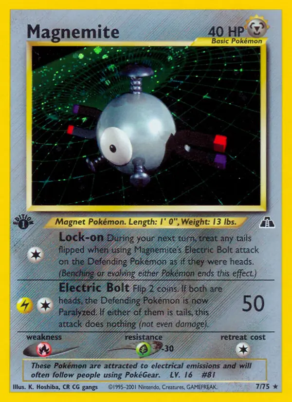 7/75 Magnemite N2 Rare Holo