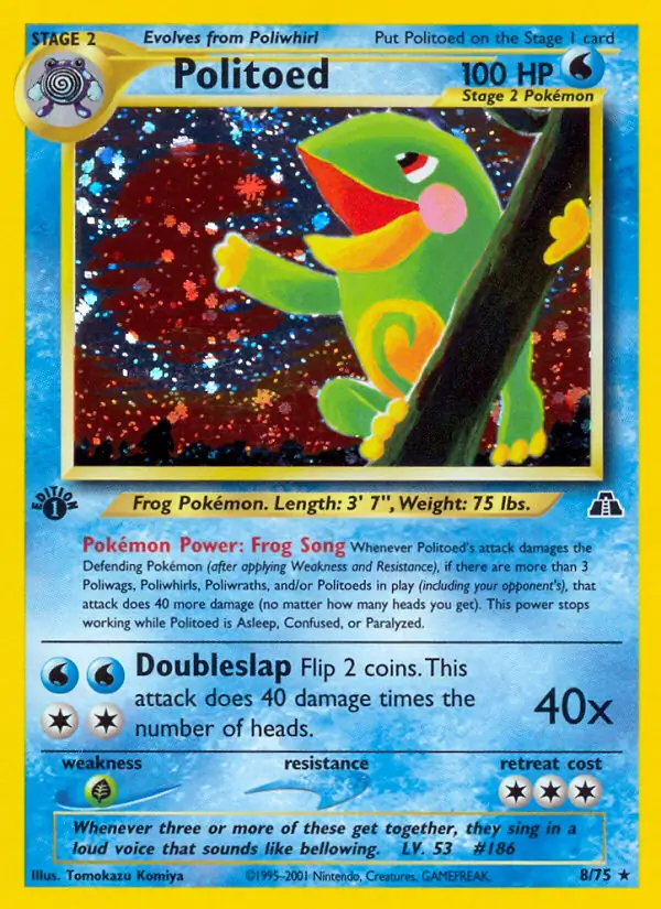 8/75 Politoed N2 Rare Holo