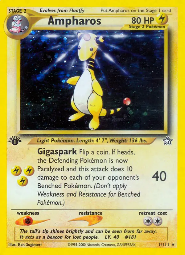 Ampharos Genesis 1/111 Rare Holo