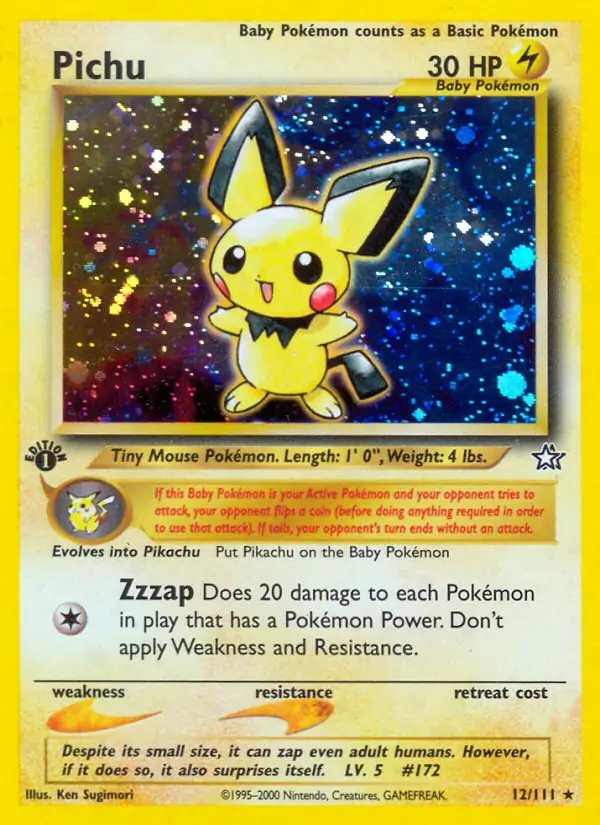 Pichu Genesis 12/111 Rare Holo