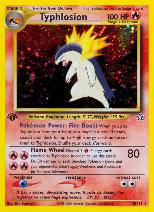 18/111 Typhlosion N1 Rare Holo
