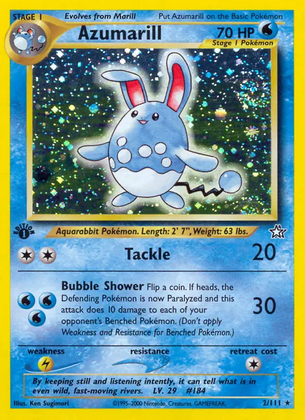 Azumarill Genesis 2/111 Rare Holo