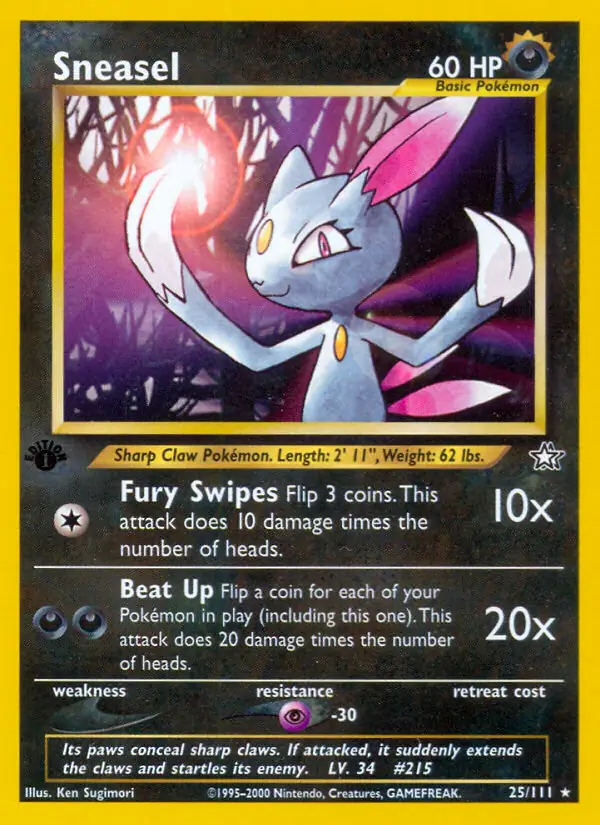 25/111 Sneasel N1 Rare
