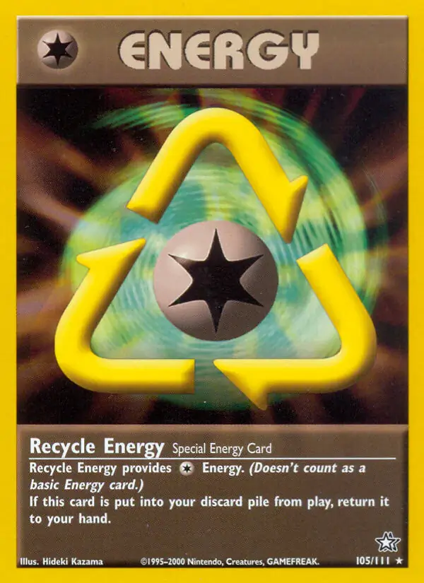 RECYCLE ENERGY 105/111 2 NEO GENESIS RARE UNLIMITED LIGHTLY PLAYED PTCG