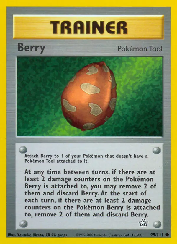BERRY 99/111 2 NEO GENESIS COMMON UNLIMITED MODRATELY PLAYED PTCG