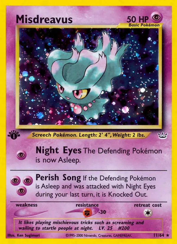11/64 Misdreavus N3 Rare Holo
