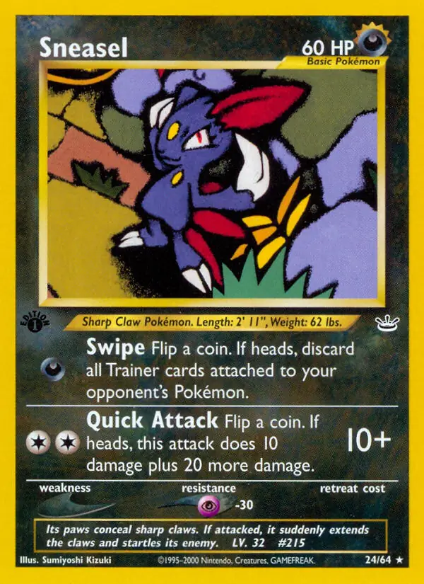 24/64 Sneasel N3 Rare