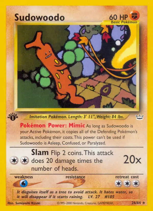 26/64 Sudowoodo N3 Rare