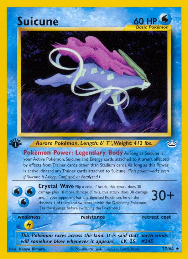 Suicune Revelation 27/64 Rare