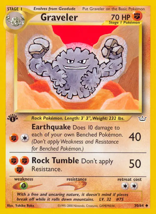 30/64 Graveler N3 Uncommon