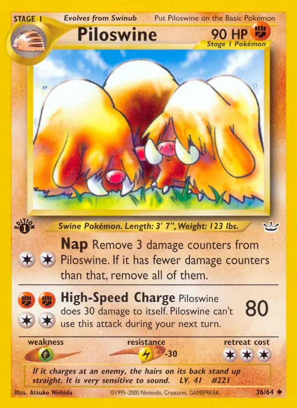 36/64 Piloswine N3 Uncommon