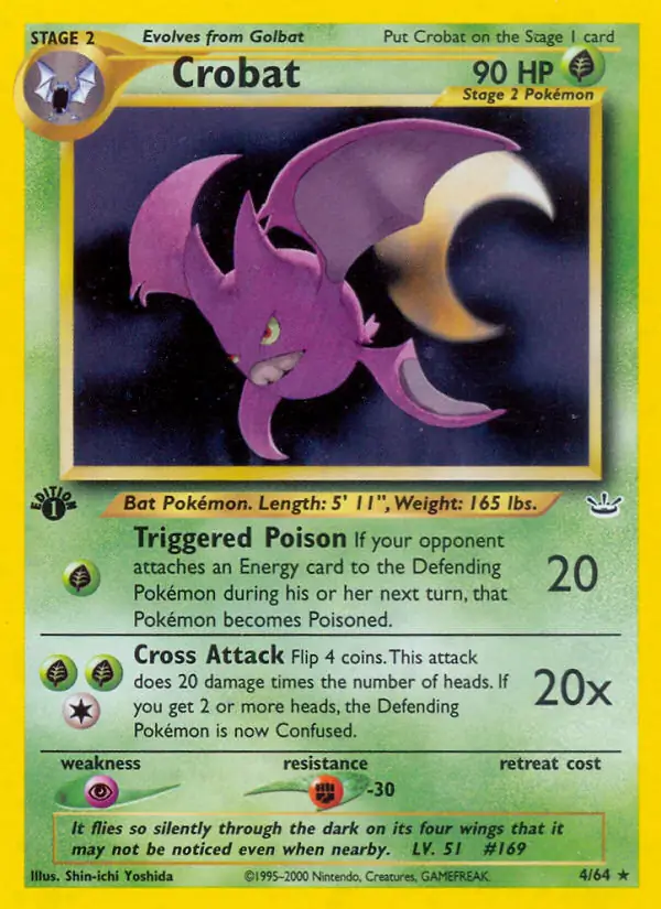 4/64 Crobat N3 Rare Holo