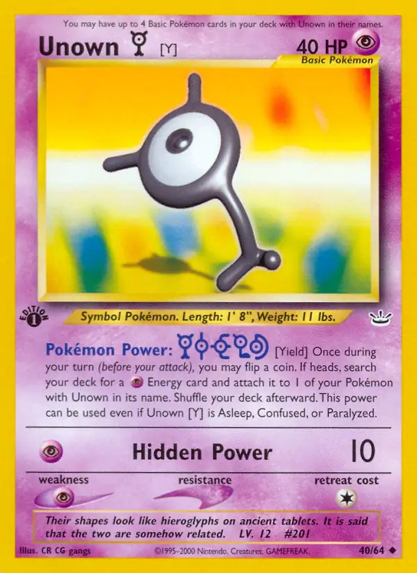 40/64 Unown Y N3 Uncommon