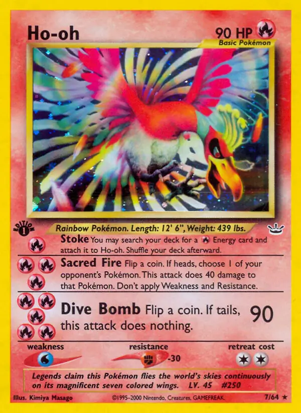7/64 Ho-Oh N3 Rare Holo
