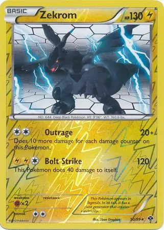 Zekrom Next Destinies 50/99 Rare Reverse Holo