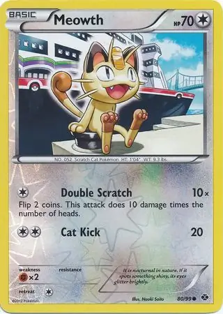 80/99 Meowth NXD Common Reverse Holo