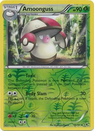 10/101 Amoonguss NVI Uncommon Reverse Holo