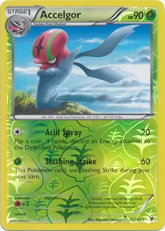 12/101 Accelgor NVI Rare Reverse Holo