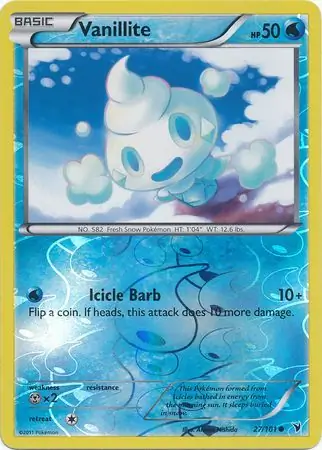 27/101 Vanillite NVI Common Reverse Holo