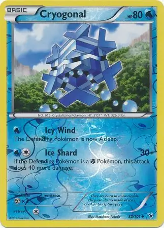 32/101 Cryogonal NVI Uncommon Reverse Holo