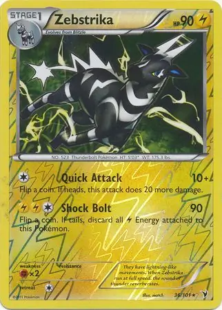 36/101 Zebstrika NVI Rare Reverse Holo