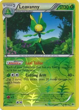 3/101 Leavanny NVI Rare Holo Reverse Holo