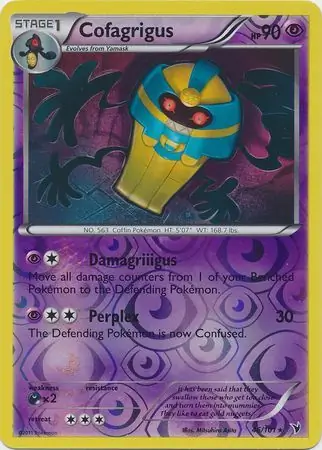 46/101 Cofagrigus NVI Rare Reverse Holo