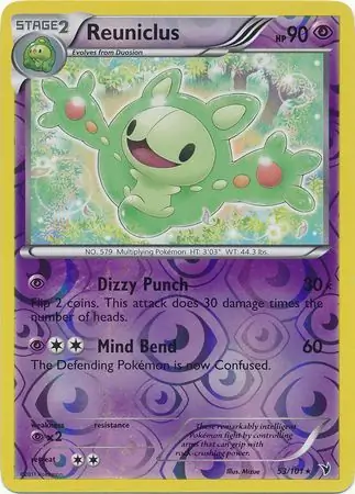 53/101 Reuniclus NVI Rare Reverse Holo