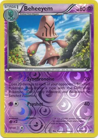 56/101 Beheeyem NVI Rare Reverse Holo