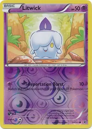 58/101 Litwick NVI Common Reverse Holo