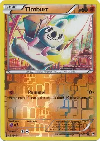 62/101 Timburr NVI Common Reverse Holo